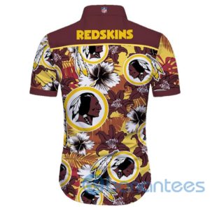 Washington Redskins Tropical Flowers Short Sleeves Hawaiian Shirt Product Photo
