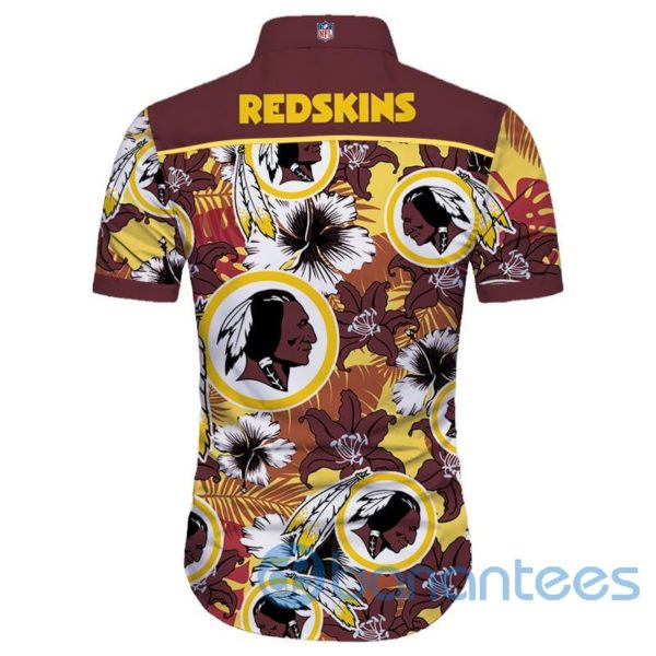 Washington Redskins Tropical Flowers Short Sleeves Hawaiian Shirt Product Photo