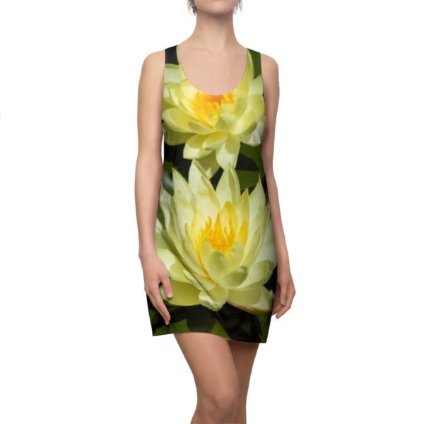 Water Lily Full Printed 3D Racerback Dress For Women Product Photo