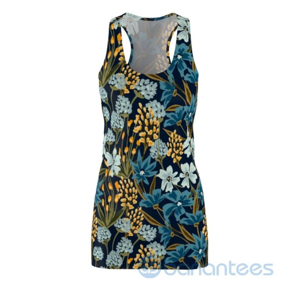 Watercolor Floral Pattern Racerback Dress For Women Product Photo