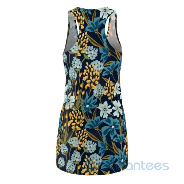 Watercolor Floral Pattern Racerback Dress For Women Product Photo