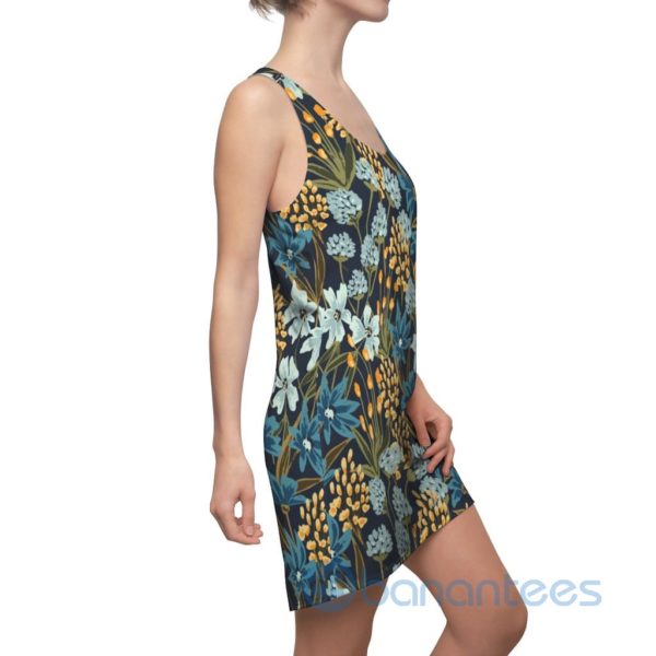 Watercolor Floral Pattern Racerback Dress For Women Product Photo