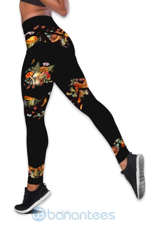 Watercolor Mushroom Lover Hollow Tank And Legging Outfit Product Photo