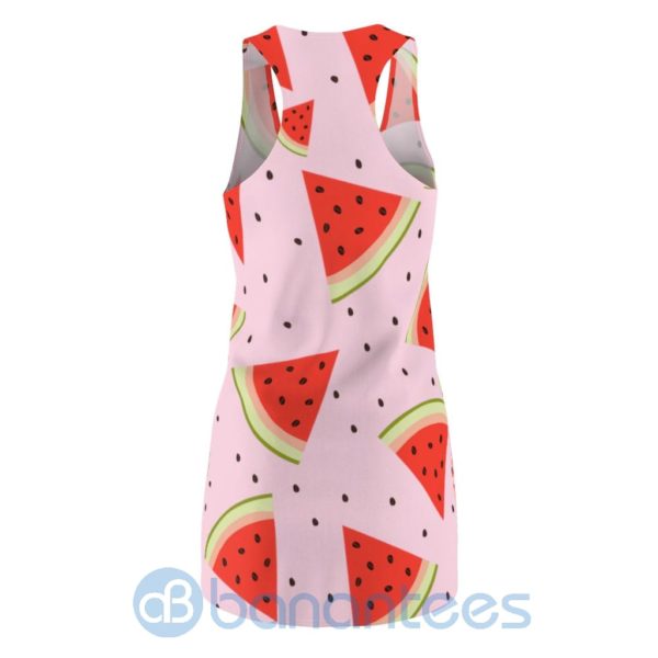 Watermelon Pieces Pattern Pink Racerback Dress For Women Product Photo