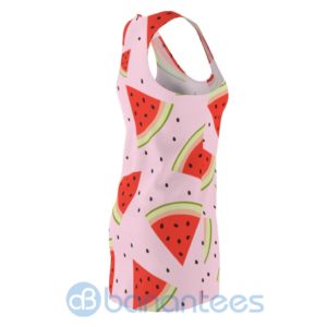 Watermelon Pieces Pattern Pink Racerback Dress For Women Product Photo