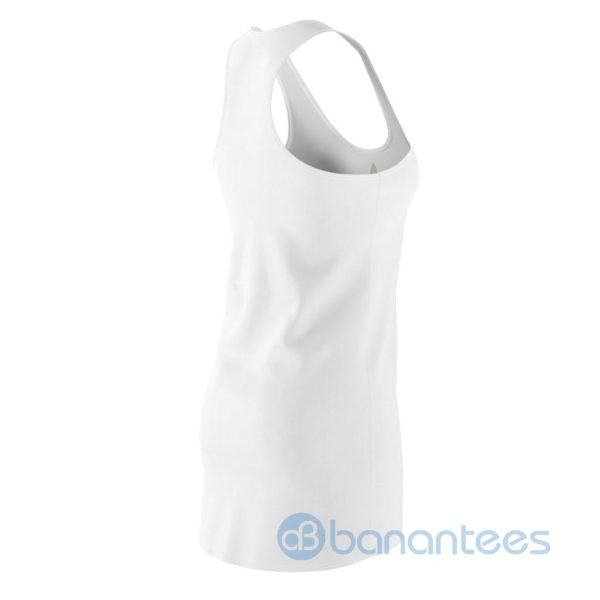 Weaf Leaf Yoga Girl Smoking White Racerback Dress For Women Product Photo