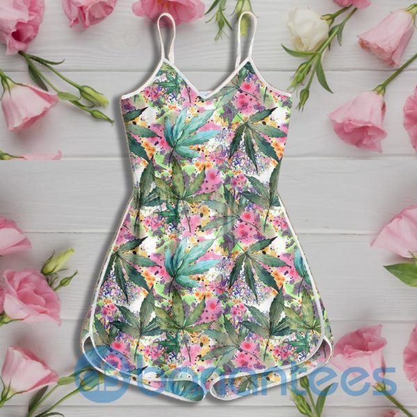 Weed Leaf Colorful Pattern Rompers For Women Product Photo