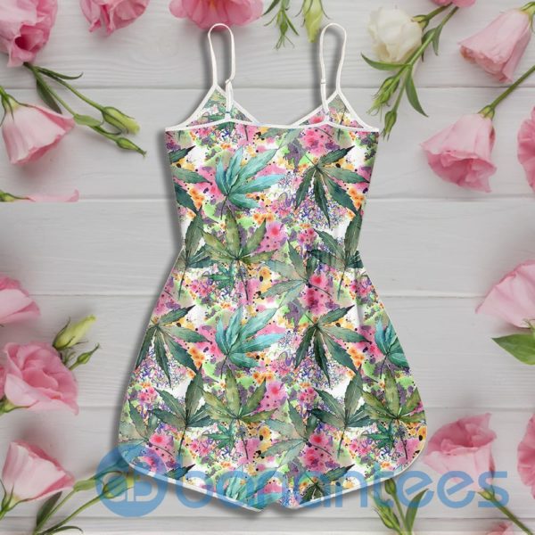 Weed Leaf Colorful Pattern Rompers For Women Product Photo