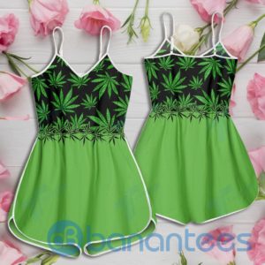 Weed Leaf Green Pattern Rompers For Women Product Photo