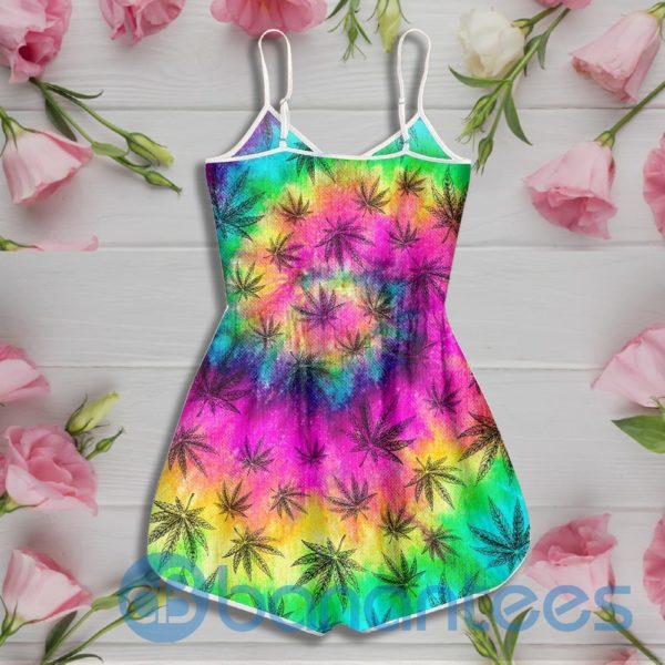 Weed Tie Dye Pattern Rompers For Women Product Photo