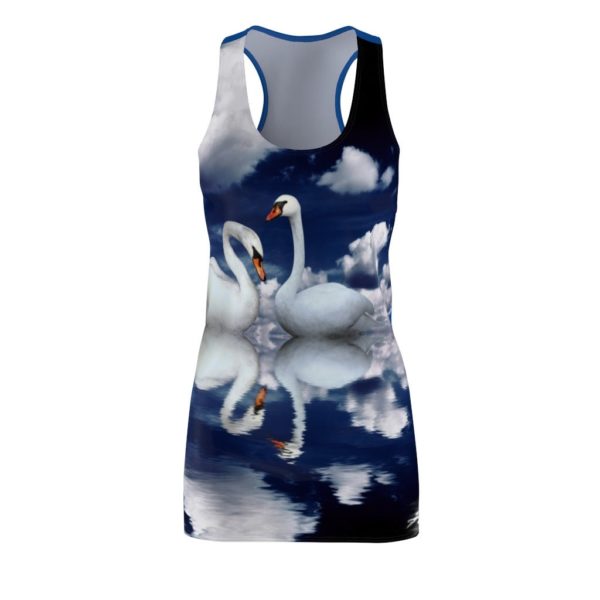 White Swans Under The Lake Racerback Dress For Women Product Photo