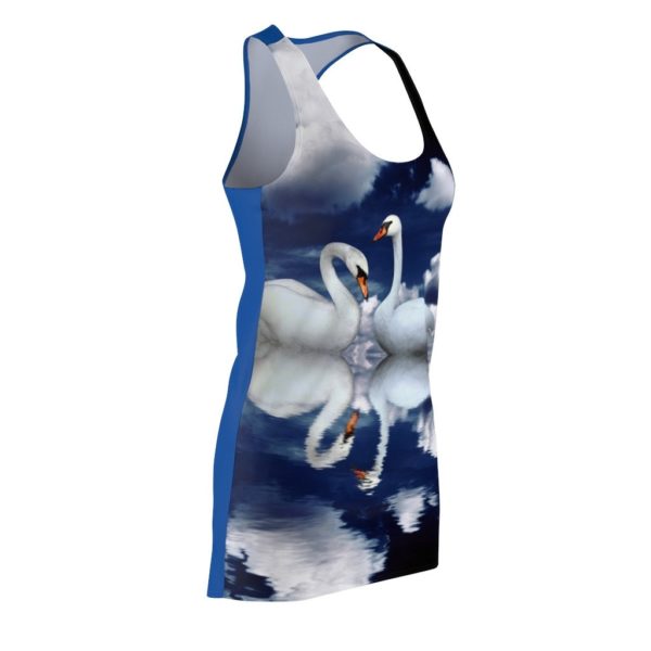 White Swans Under The Lake Racerback Dress For Women Product Photo