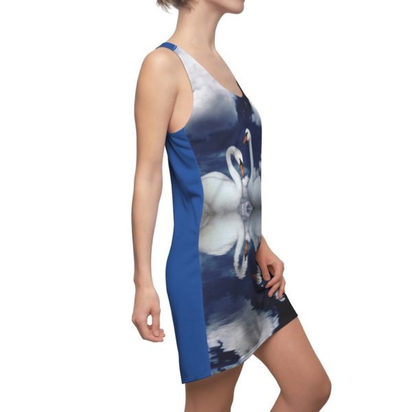 White Swans Under The Lake Racerback Dress For Women Product Photo