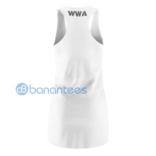 Wine Glass Women Wine A Lot White Racerback Dress Product Photo