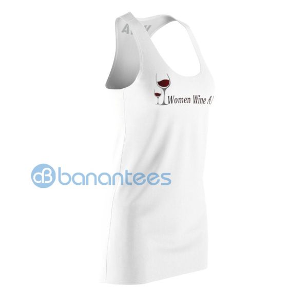 Wine Glass Women Wine A Lot White Racerback Dress Product Photo