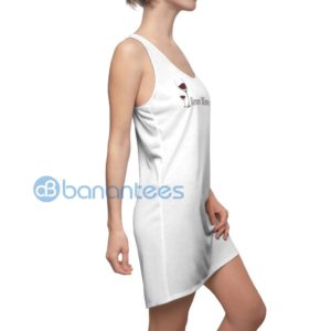 Wine Glass Women Wine A Lot White Racerback Dress Product Photo