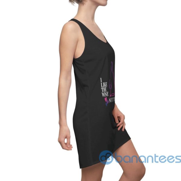 Wine I Like The Wine Not The Label Black Racerback Dress For Women Product Photo