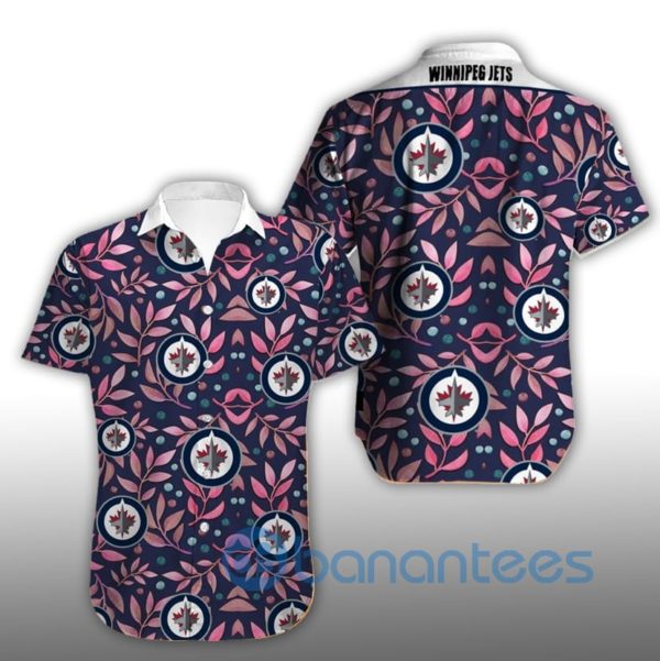 Winnipeg Jets Leaf Short Sleeves Hawaiian Shirt Product Photo