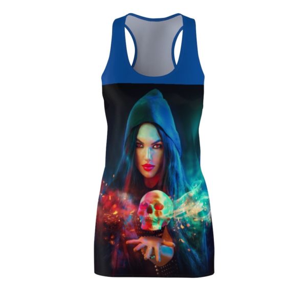 Witch Girl And Skull Racerback Dress For Women Product Photo