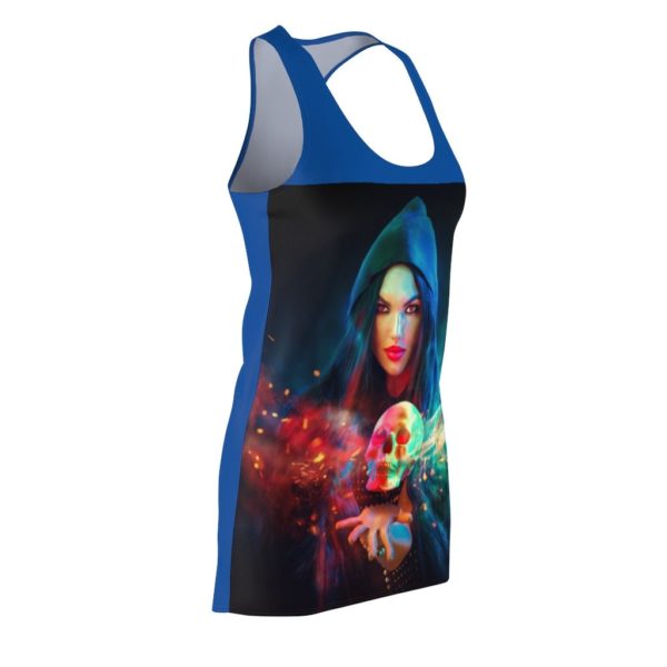 Witch Girl And Skull Racerback Dress For Women Product Photo