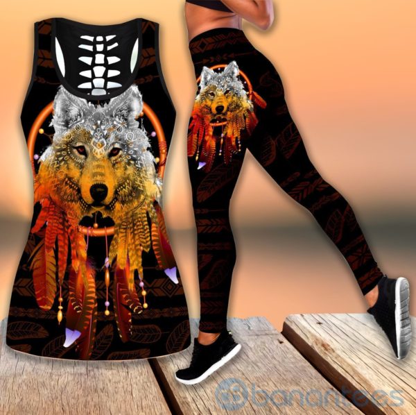 Wolf Dreamcatcher Tank Top Legging Set Outfit Product Photo