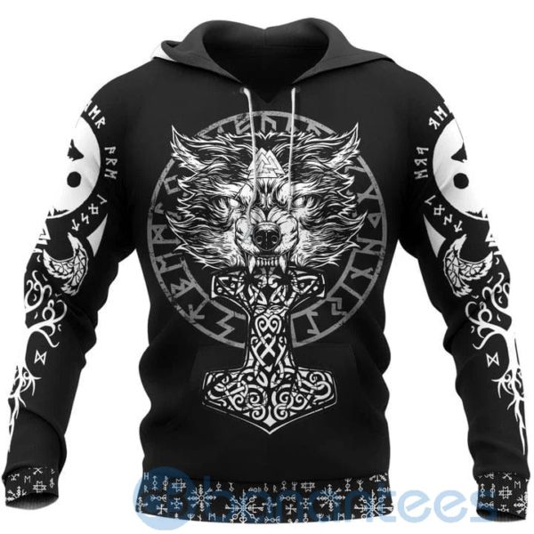 Wolf Hammer Viking Valknut Spear Viking Hoodie All Over Printed 3D Hoodie Product Photo