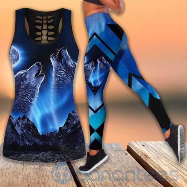 Wolf Moon Tank Top Legging Set Outfit Product Photo