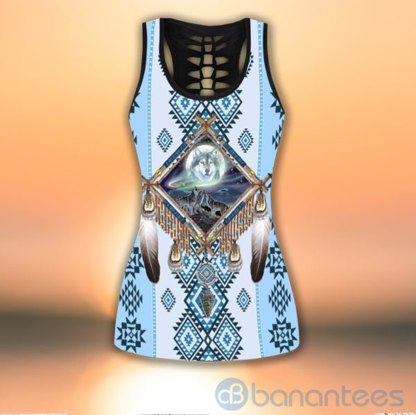 Wolf Native American Tank Top Legging Set Outfit Product Photo