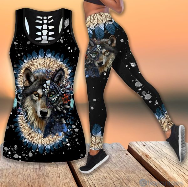 Wolf Native Tank Top Legging Set Outfit Product Photo