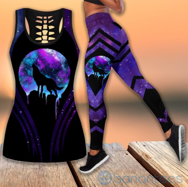 Wolf Night Tank Top Legging Set Outfit Product Photo