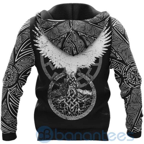 Wolf Raven Skull Viking Hoodie All Over Printed 3D Hoodie Product Photo