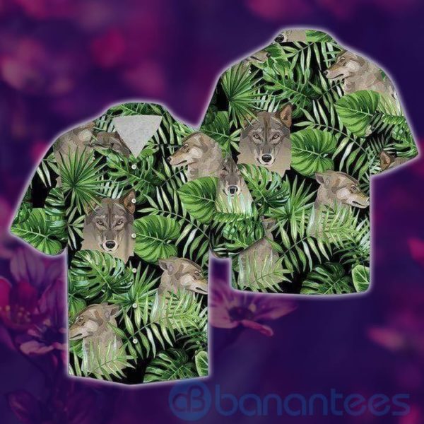 Wolf Summer Vibe Tropical Hawaiian Shirt Product Photo