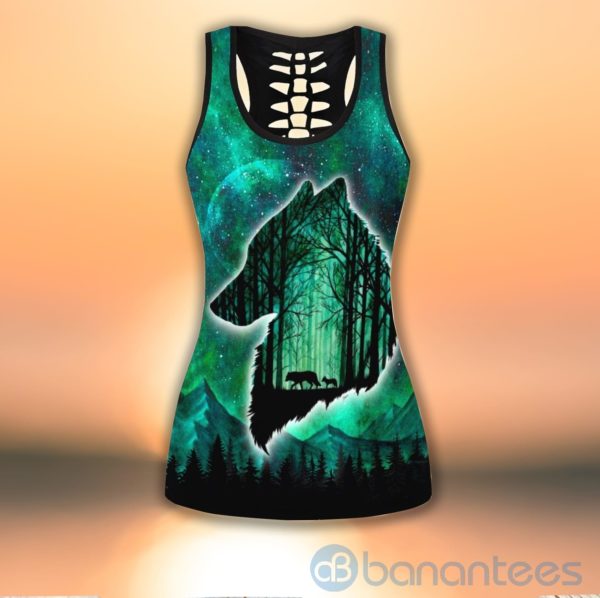 Wolf Tank Forest Top Legging Set Outfit Product Photo