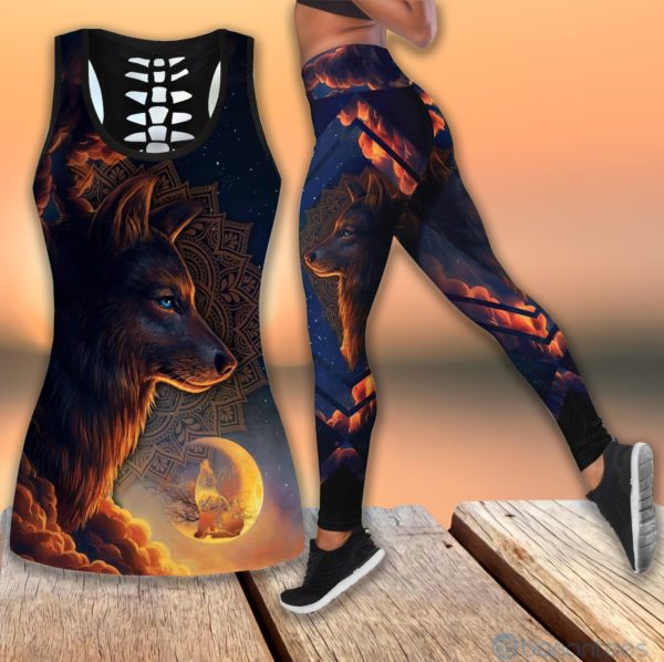Wolf Tank Top Legging Set Outfit Product Photo