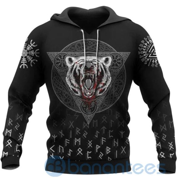 Wolf Vegvisir Viking Runes Viking Hoodie All Over Printed 3D Hoodie Product Photo