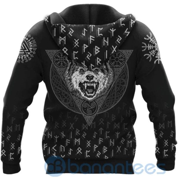 Wolf Vegvisir Viking Runes Viking Hoodie All Over Printed 3D Hoodie Product Photo
