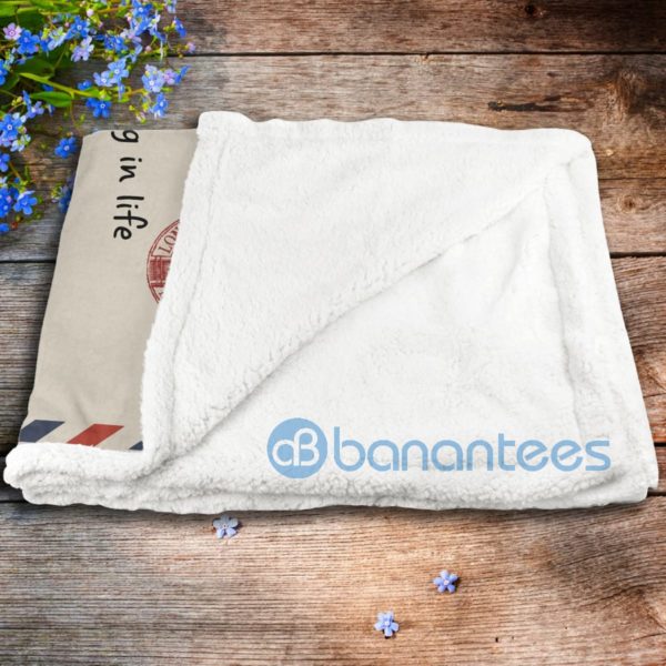 To My Mom You Are The World Airmail Sherpa Blanket Product Photo