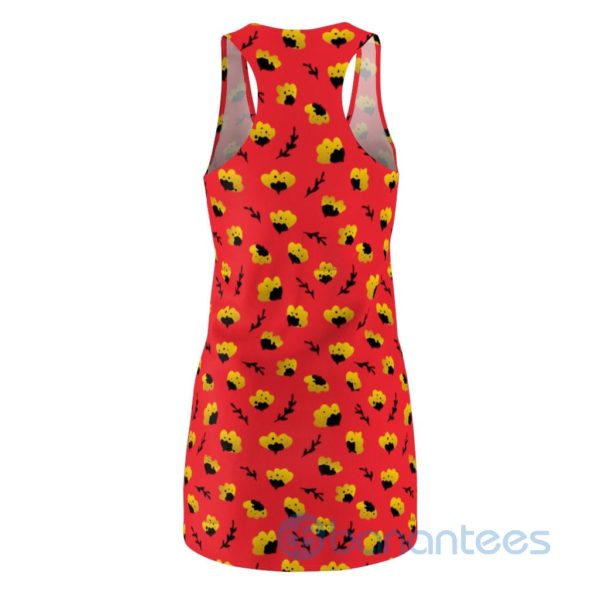 Yellow Flowers Cartoon Seamless Pattern Racerback Dress For Women Product Photo