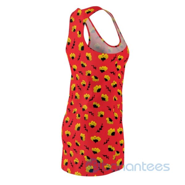 Yellow Flowers Cartoon Seamless Pattern Racerback Dress For Women Product Photo