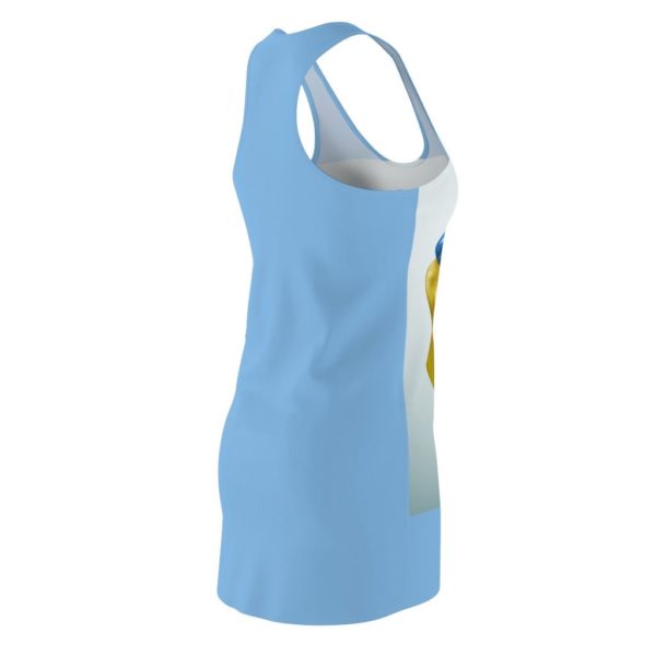 Yellow Hand And Blue Hand Light Blue Racerback Dress For Women Product Photo