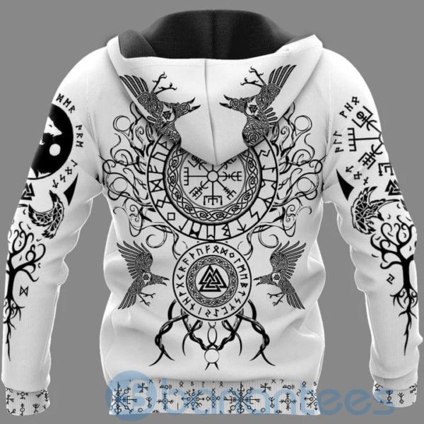 Yggdrasil Odin Raven Viking Hoodie All Over Printed 3D Hoodie Product Photo