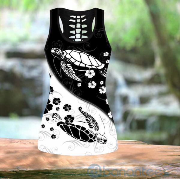 Yin and Yang Turtle Tank Top Legging Set Outfit Product Photo