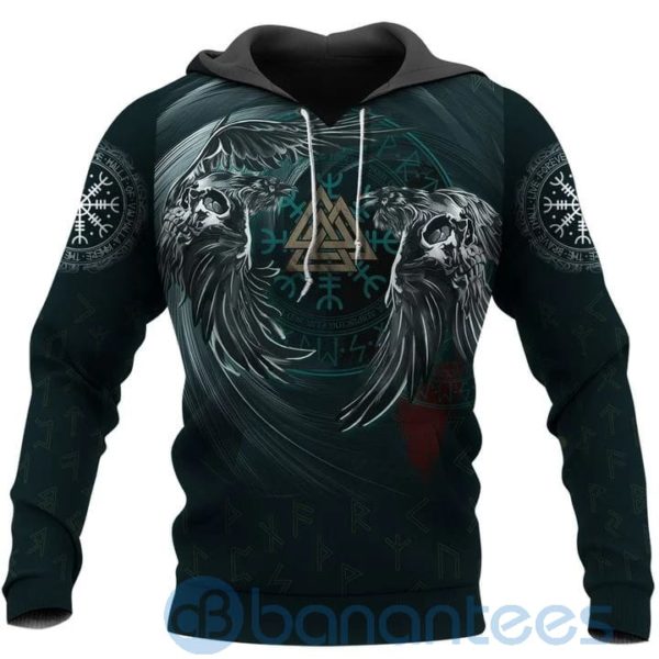 Yin Yang Raven Valknut Viking Hoodie All Over Printed 3D Hoodie Product Photo