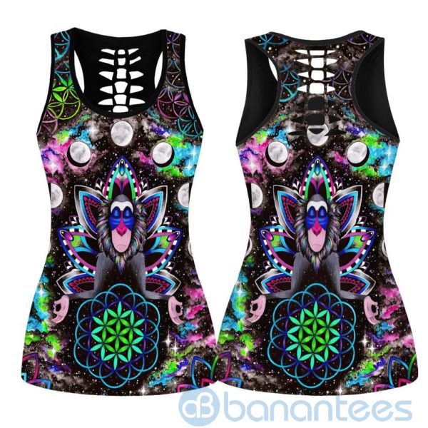 Yoga Astro Rafiki Hollow Tank And Legging Outfit Product Photo