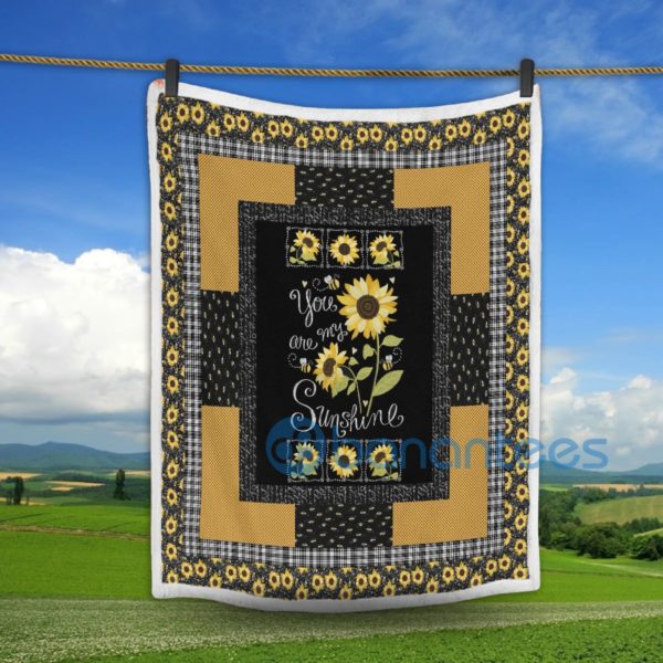 You Are My Sunshine Sunflowers Sherpa Blanket Product Photo