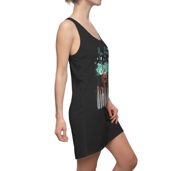 You Are Neautiful Girl And Flowes Black Racerback Dress Product Photo