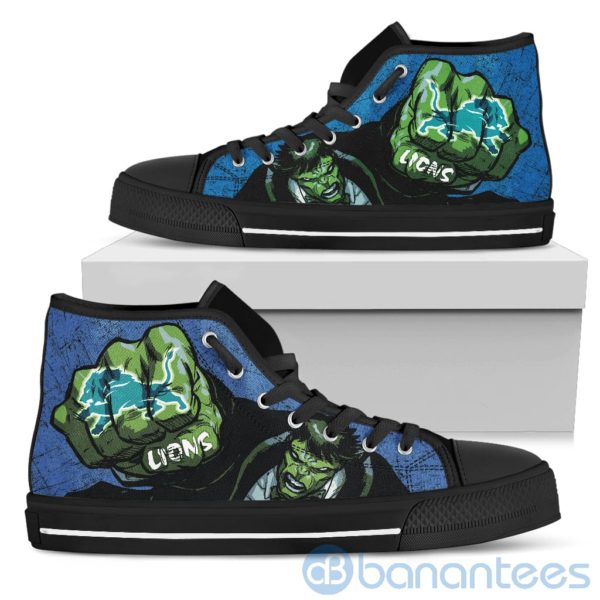 3D Hulk Punch Detroit Lions High Top Shoes Product Photo