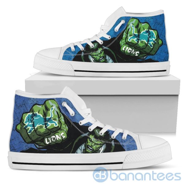 3D Hulk Punch Detroit Lions High Top Shoes Product Photo
