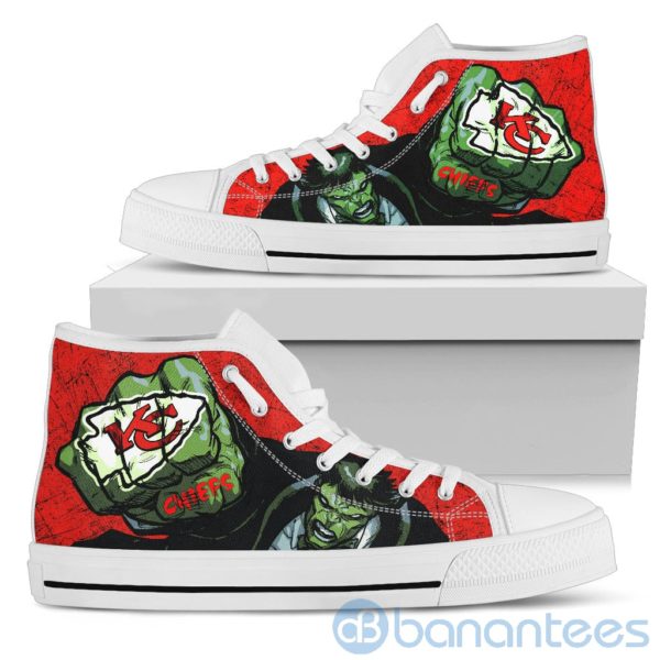 3D Hulk Punch Kansas City Chiefs High Top Shoes Product Photo