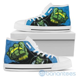 3D Hulk Punch Los Angeles Chargers High Top Shoes Product Photo